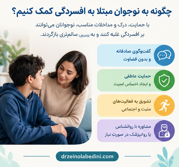 افسردگی در نوجوانان کمک